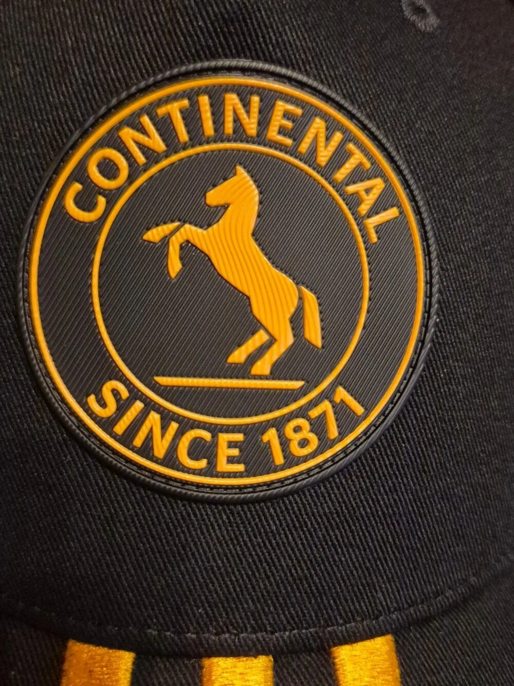 Adidas Continental Black/Yellow Strapback Adjustable Baseball Cap Hat